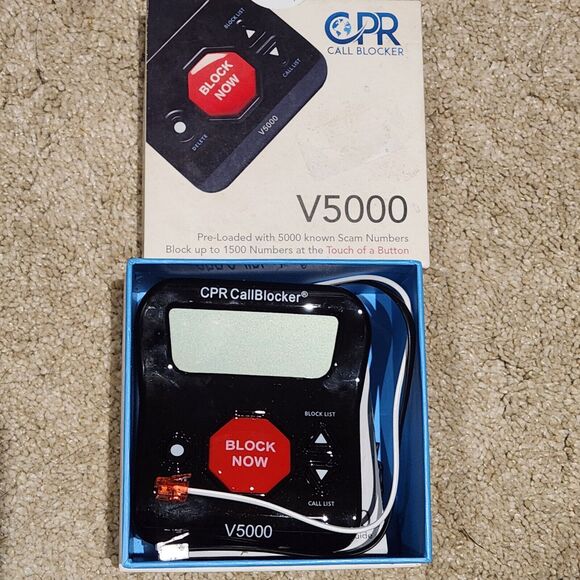 CPR V5000 Call Blocker for Landline Phones - Block Robocalls, Stop Spam Callers - Picture 3 of 5